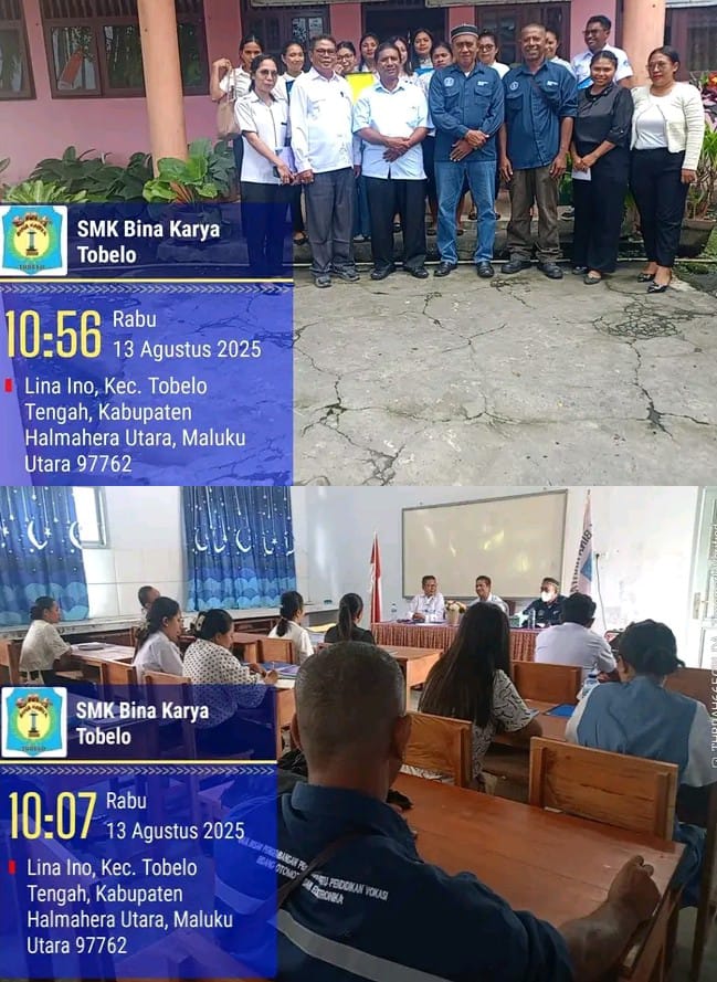Pendampingan Korwas dan Pengawas Dikbud Maluku Utara di SMK Bina Karya Tobelo